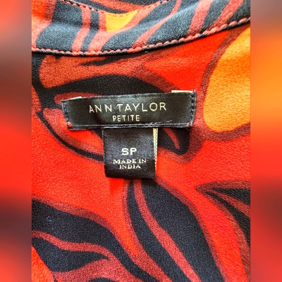 EUC-Beautiful Ann Taylor Fall Blouse!!🍁🤠🦃 - Picture 5 of 8